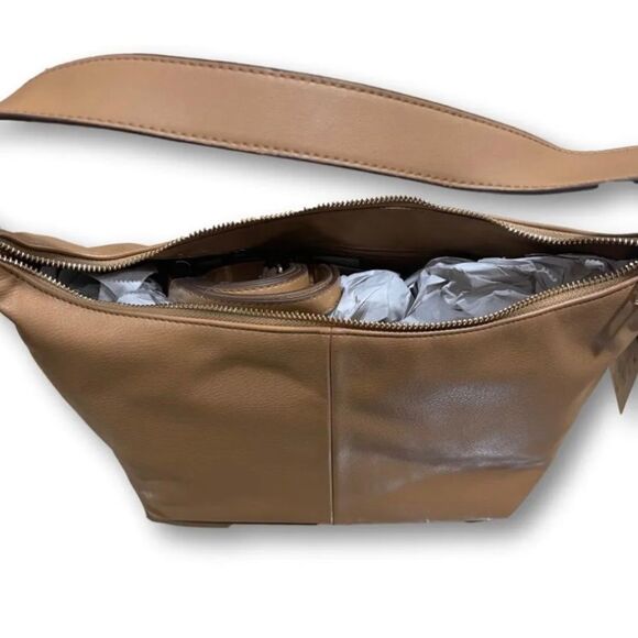 a • new day | shoulder bag w/ detachable crossbody strap - caramel *NWT* - Picture 2 of 2